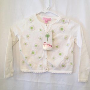 NWT $88 Lilly Pulitzer 5 White Embroidered Sweater